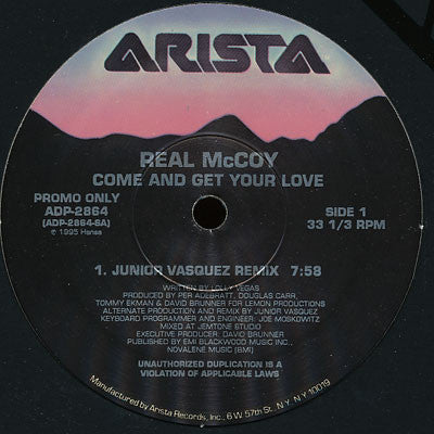 Real McCoy : Come And Get Your Love (12", Promo)