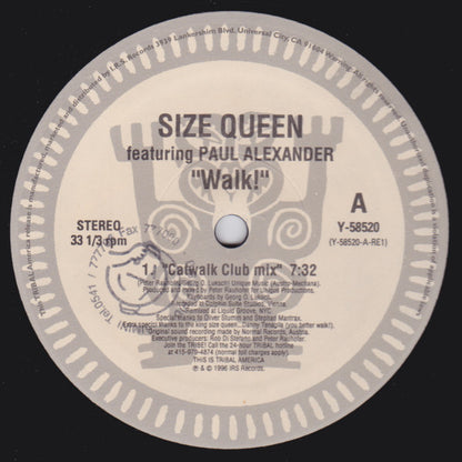 Size Queen Featuring Paul Alexander : Walk! (12")
