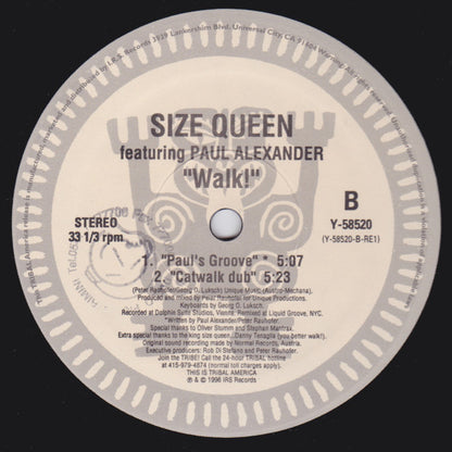 Size Queen Featuring Paul Alexander : Walk! (12")