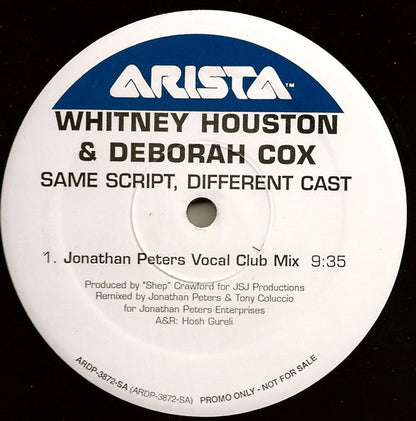 Whitney Houston & Deborah Cox : Same Script, Different Cast (2x12", Promo)