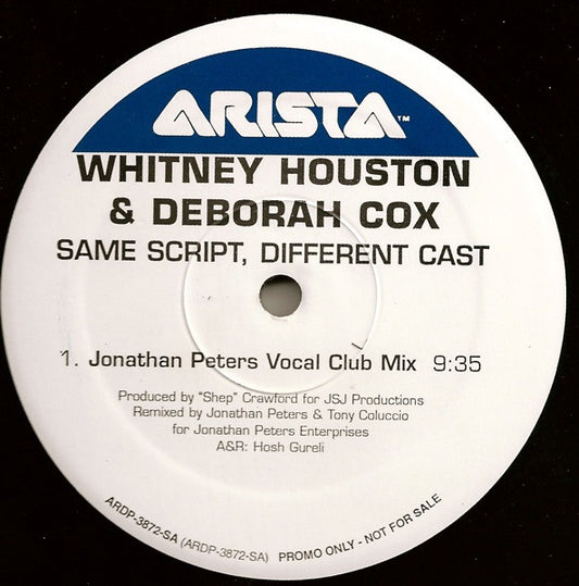 Whitney Houston & Deborah Cox : Same Script, Different Cast (2x12", Promo)