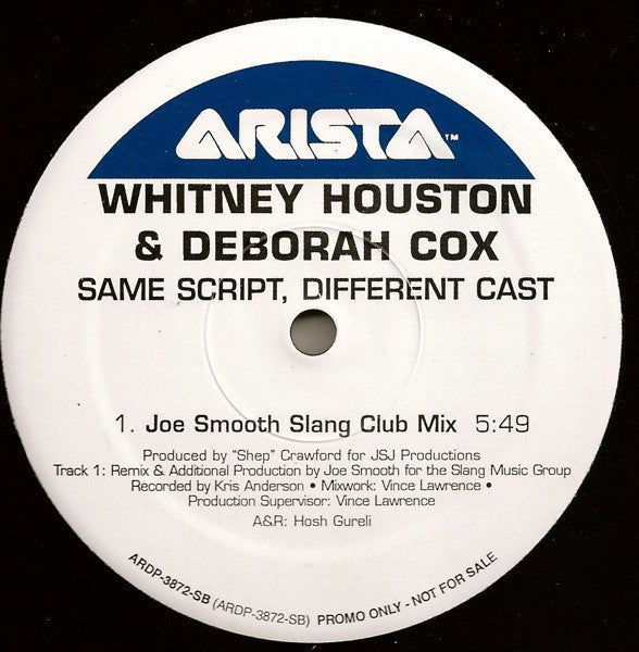 Whitney Houston & Deborah Cox : Same Script, Different Cast (2x12", Promo)