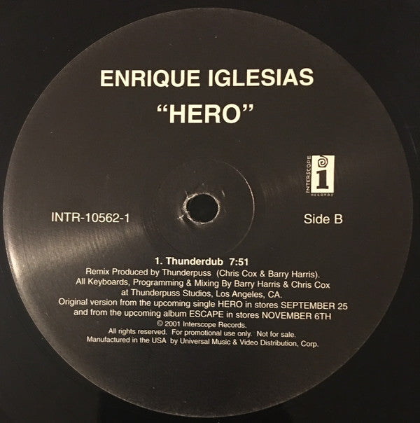 Enrique Iglesias : Hero (Thunderpuss Mixes) (12", Promo)