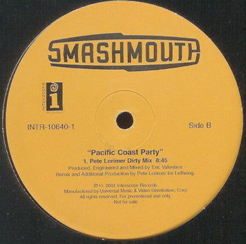 Smashmouth* : Pacific Coast Party (12", Promo)