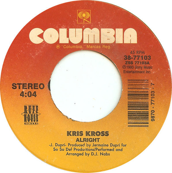 Kris Kross : Alright (7")
