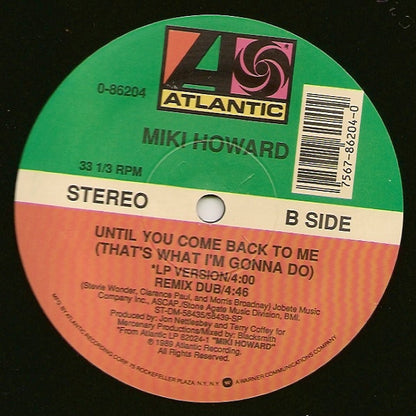 Miki Howard : Until You Come Back To Me (That's What I'm Gonna Do) (12")