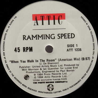 Ramming Speed : When You Walk In The Room (12", Single)