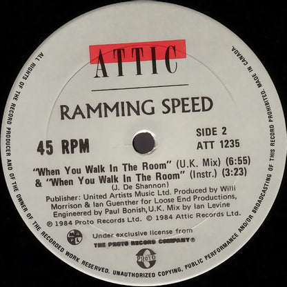 Ramming Speed : When You Walk In The Room (12", Single)