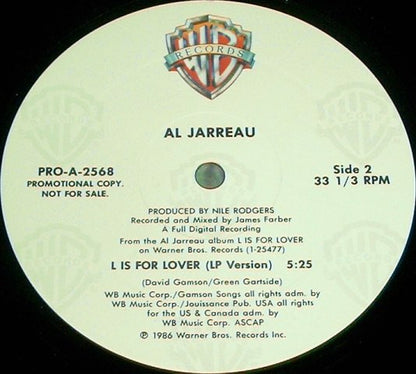 Al Jarreau : L Is For Lover (12", Promo)