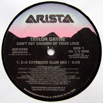 Taylor Dayne : Can't Get Enough Of Your Love (2x12", Promo, Gat)