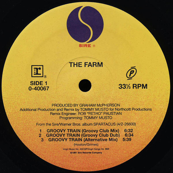 The Farm : Groovy Train (12", Maxi)