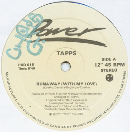 Tapps : Runaway (With My Love) (12")