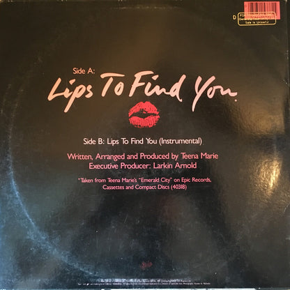 Teena Marie : Lips To Find You (12")