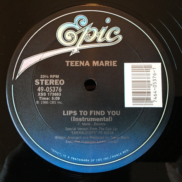 Teena Marie : Lips To Find You (12")