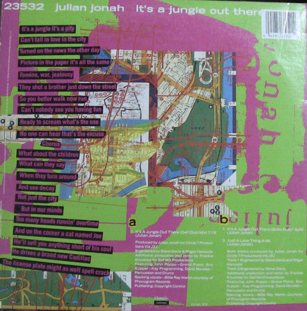 Julian Jonah : It's A Jungle Out There (12")