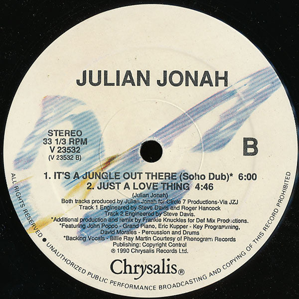 Julian Jonah : It's A Jungle Out There (12")