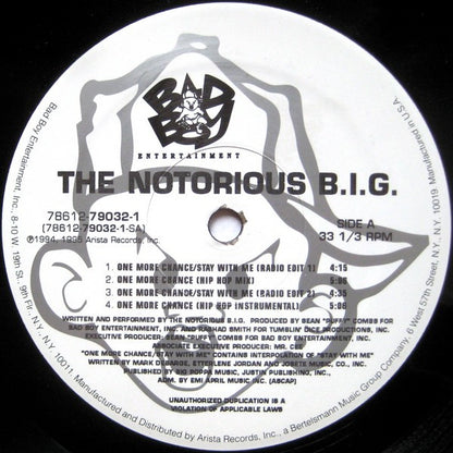 The Notorious B.I.G.* : One More Chance (12")