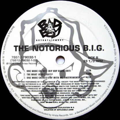 The Notorious B.I.G.* : One More Chance (12")