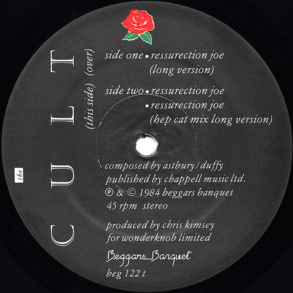 The Cult : Ressurection Joe (12", Single, Die)