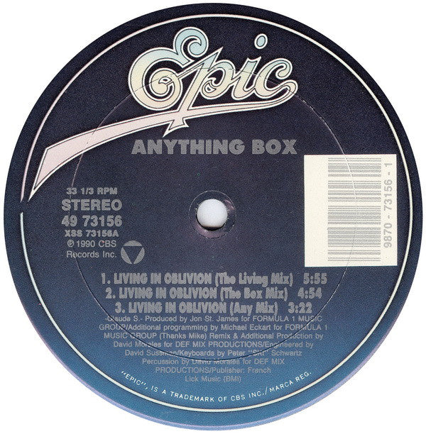 Anything Box : Living In Oblivion (12")