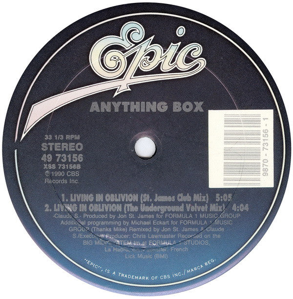 Anything Box : Living In Oblivion (12")