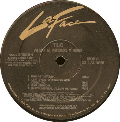 TLC : Ain't 2 Proud 2 Beg (12", Single)