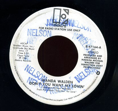 Wanda Walden : Don't You Want My Lovin' (7", Single, Promo)