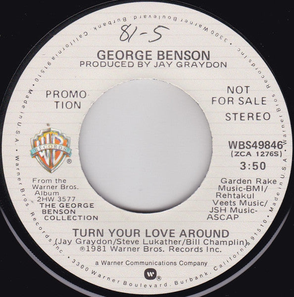 George Benson : Turn Your Love Around (7", Single, Mono, Promo, Los)