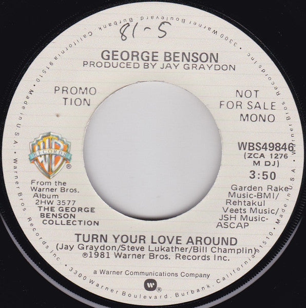 George Benson : Turn Your Love Around (7", Single, Mono, Promo, Los)