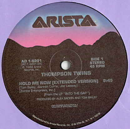 Thompson Twins : Hold Me Now (Extended Version) (12", Maxi, Ind)