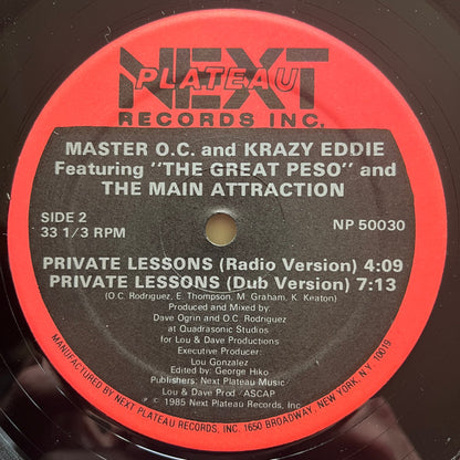 Master O.C. & Krazy Eddie Featuring "The Great Peso"* And The Main Attraction : Private Lessons (12", Single)