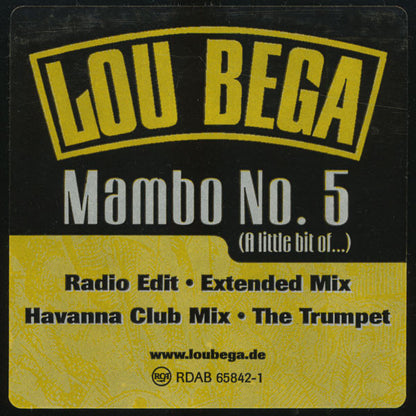 Lou Bega : Mambo No. 5 (A Little Bit Of...) (12", Promo)