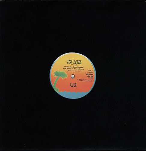 U2 : Two Hearts Beat As One (Club Version) (12", Single, Com)