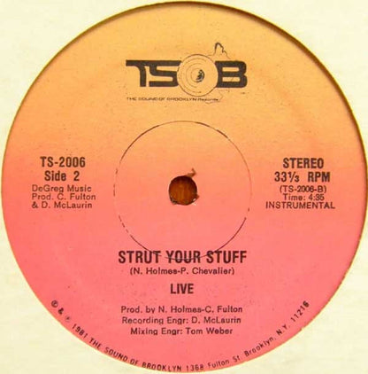 Live* : Strut Your Stuff (12")