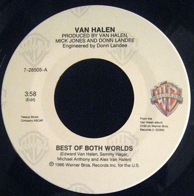 Van Halen : Best Of Both Worlds (7", Single)