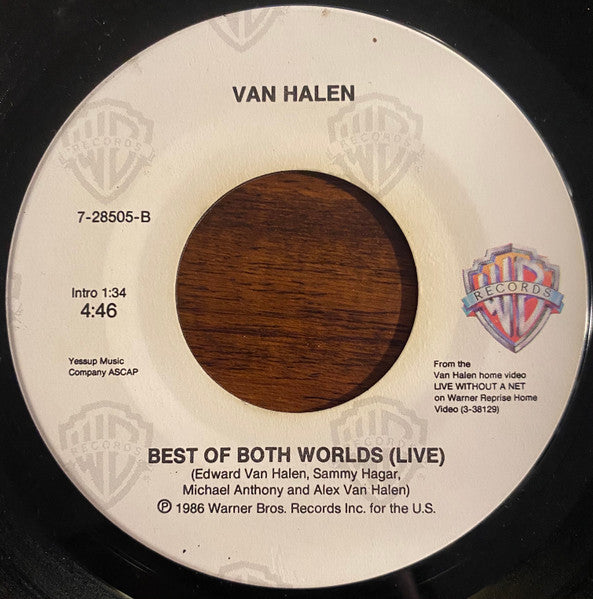 Van Halen : Best Of Both Worlds (7", Single)