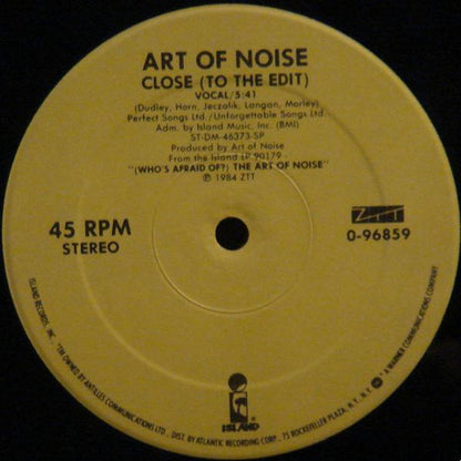 Art Of Noise* : Beat Box / Close (To The Edit) (12", Single)