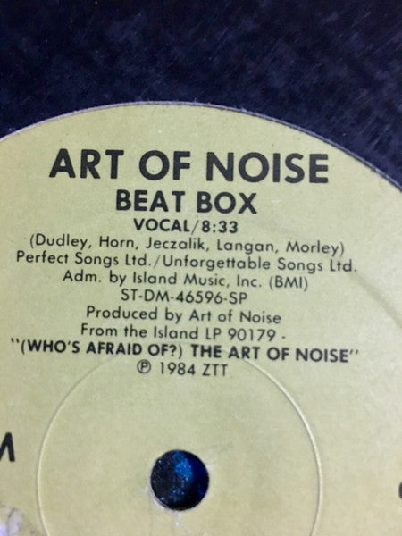 Art Of Noise* : Beat Box / Close (To The Edit) (12", Single)