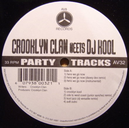 Crooklyn Clan Meets DJ Kool : Here We Go Now (12", RE)