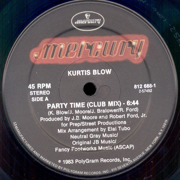 Kurtis Blow : Party Time (12", 53)