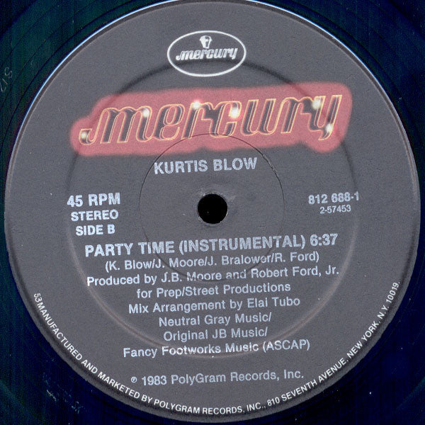 Kurtis Blow : Party Time (12", 53)