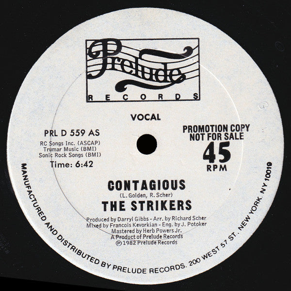 The Strikers : Contagious (12", Promo)