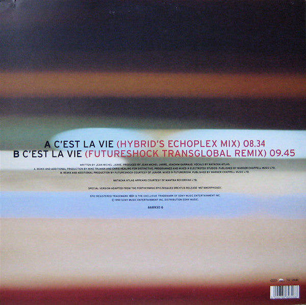 Jean Michel Jarre* Featuring Natacha Atlas : C'est La Vie (Remixes) (12", Single)