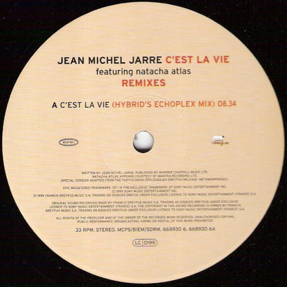 Jean Michel Jarre* Featuring Natacha Atlas : C'est La Vie (Remixes) (12", Single)