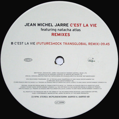 Jean Michel Jarre* Featuring Natacha Atlas : C'est La Vie (Remixes) (12", Single)