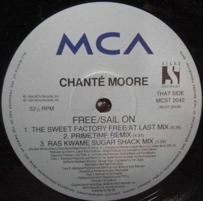 Chanté Moore : Free / Sail On (12")