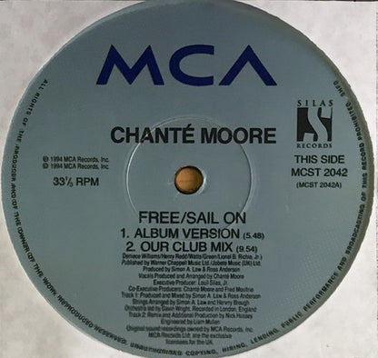 Chanté Moore : Free / Sail On (12")