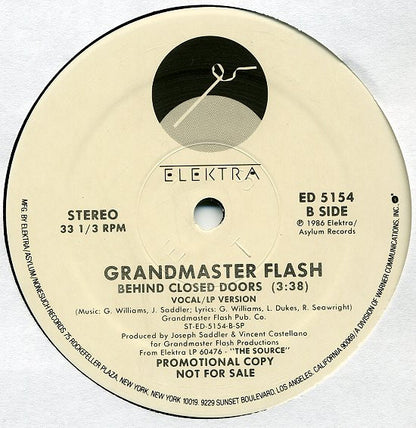 Grandmaster Flash : Behind Closed Doors (12", Promo)