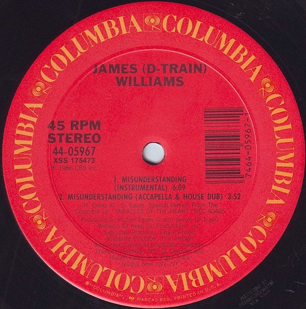 James (D-Train) Williams* : Misunderstanding (12")