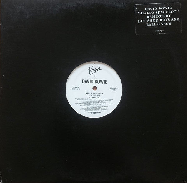 David Bowie : Hallo Spaceboy (Remixes By Pet Shop Boys And Ball & Vauk) (12", Promo)